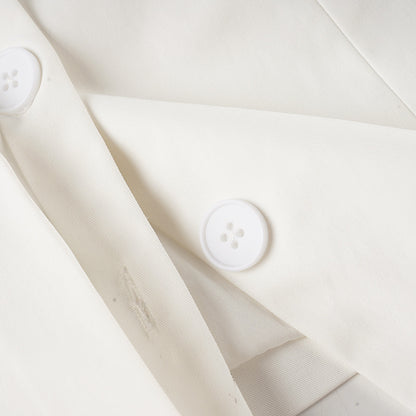 Viora Elegant Tight Waist with Scarf Blazer Top