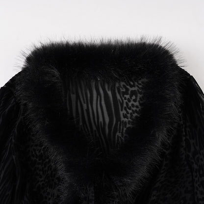 Celyne Sexy Leopard Print Cardigan & Skirt Set