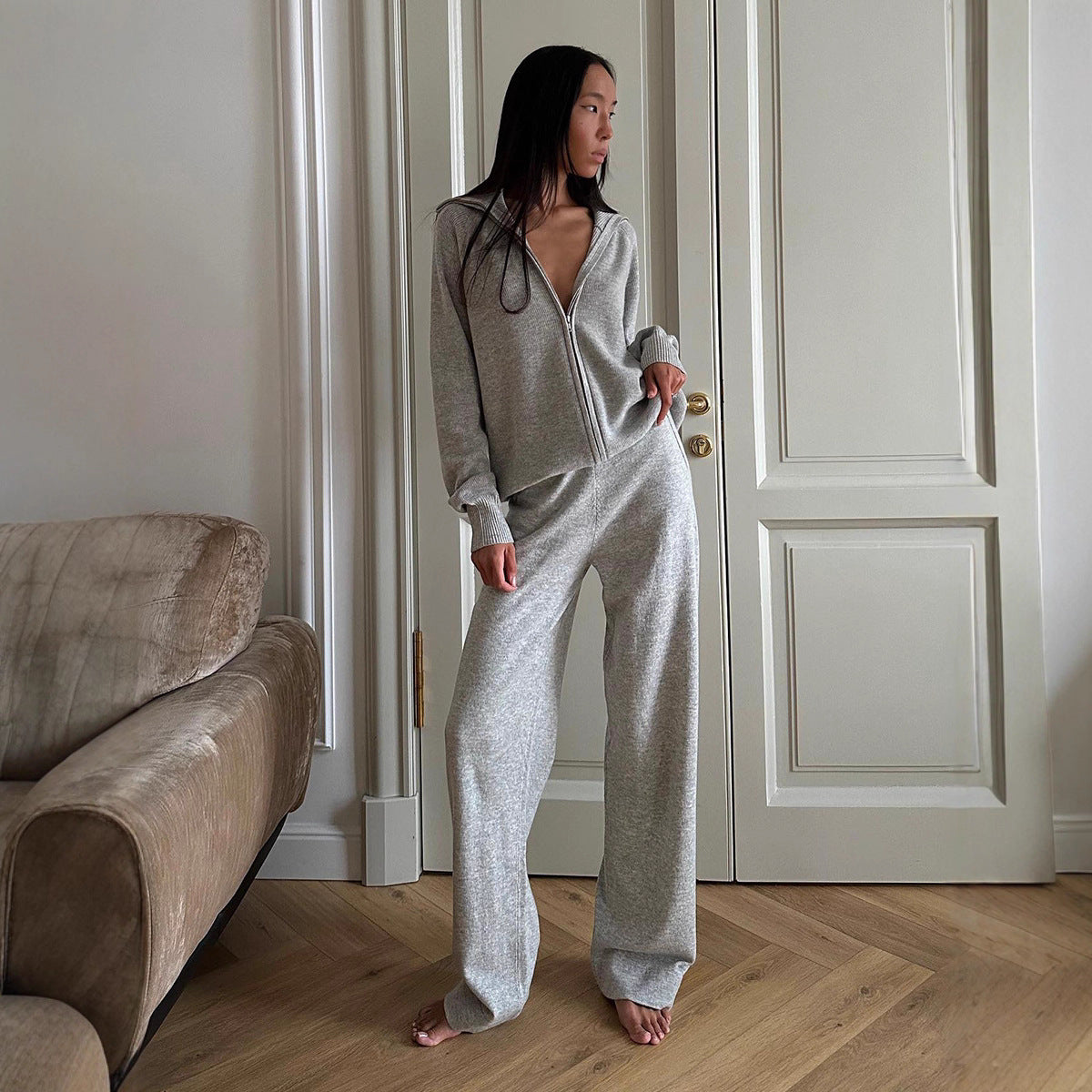 Vailen Cardigan Sweater & Pants Knitting Set