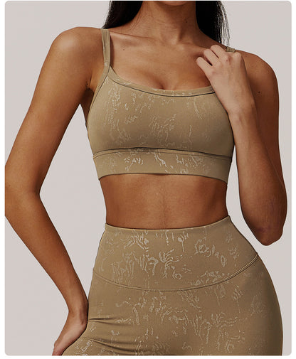 Cerisse Silver Yoga Bra