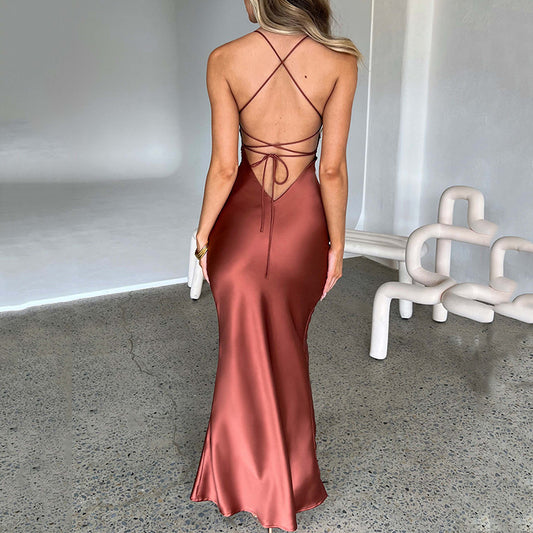 Petal Satin Dress