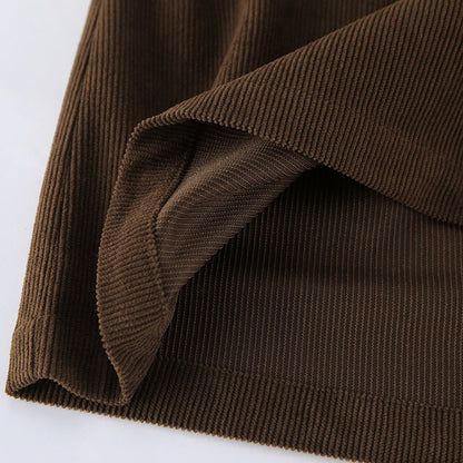 Arlisse Corduroy Skirt (Without Belt）