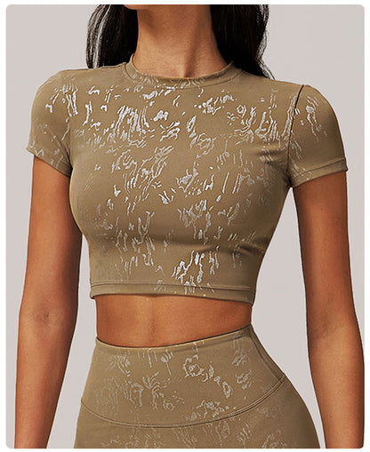 Cerisse Silver Yoga T-shirt