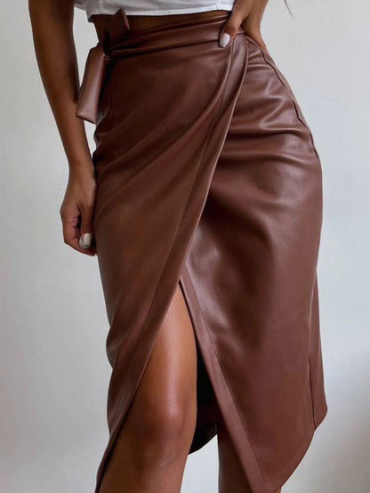 Geneviève Leather Skirt