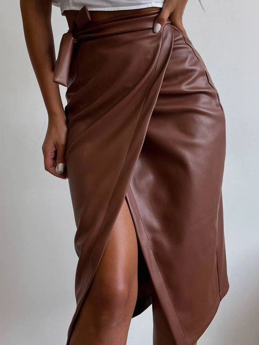 Geneviève Leather Skirt