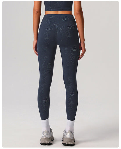 Cerisse Silver High Waist Yoga Pants