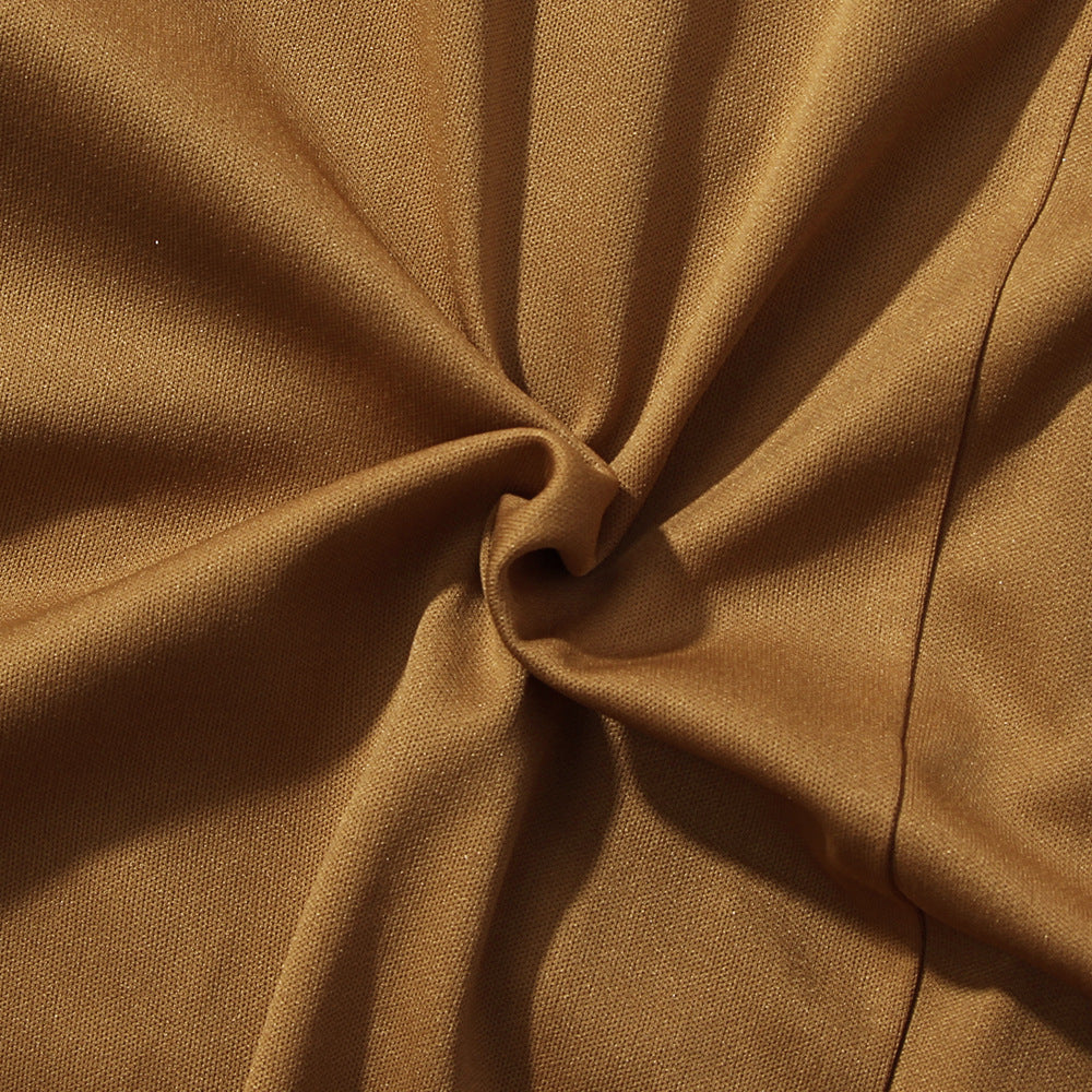 Ferelle Elegant Leather Midi Dress