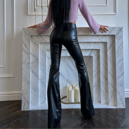Elowira High Waist Leather Pants