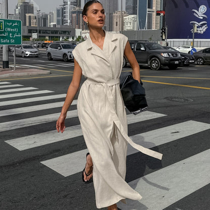 Dahlia Linen Office Dress