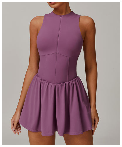 Stand Collar Tennis Dress