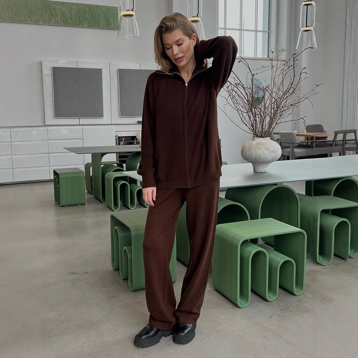 Vailen Cardigan Sweater & Pants Knitting Set