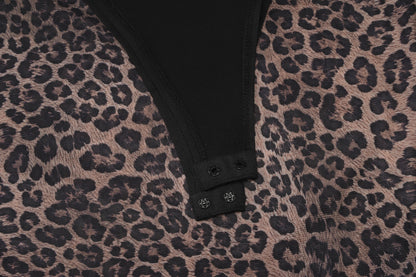 Sylvette Leopard Jumpsuit Dress