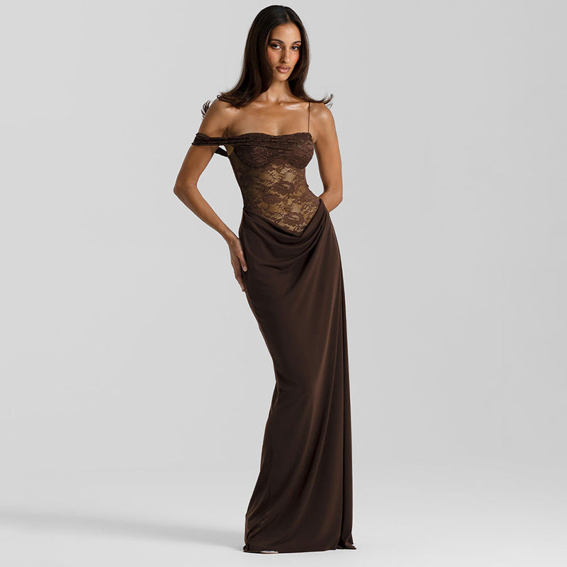 Celine Strap Lace Dress