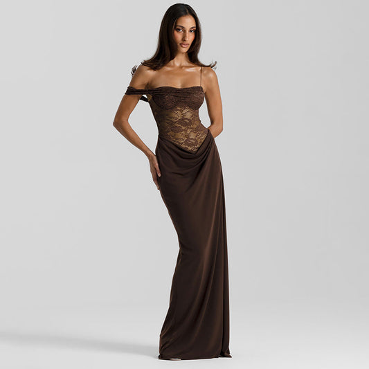 Celine Strap Lace Dress
