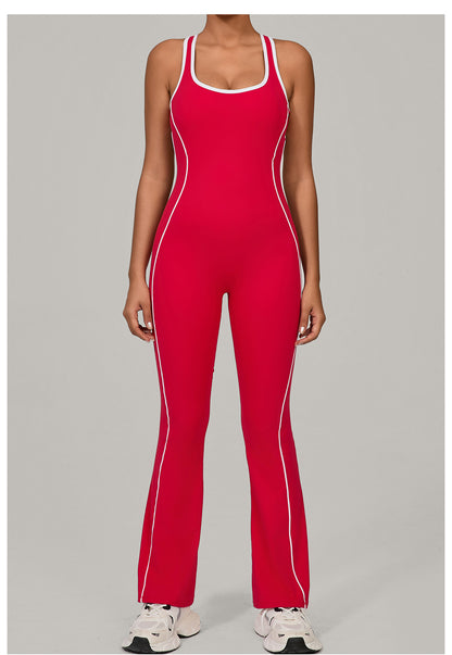 Belladine Hollow Cutout Yoga Jumpsuit