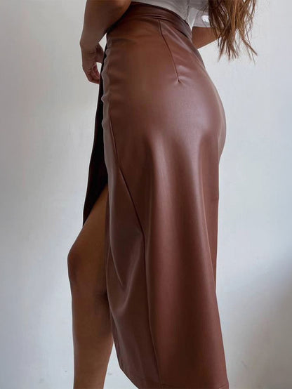 Geneviève Leather Skirt