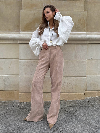 Oressa Corduroy Loose Trousers
