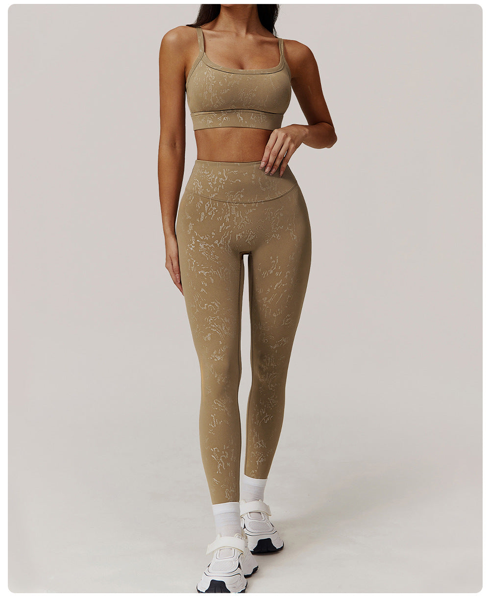 Cerisse Silver High Waist Yoga Pants