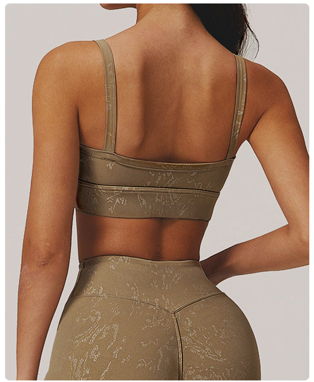 Cerisse Silver Yoga Bra