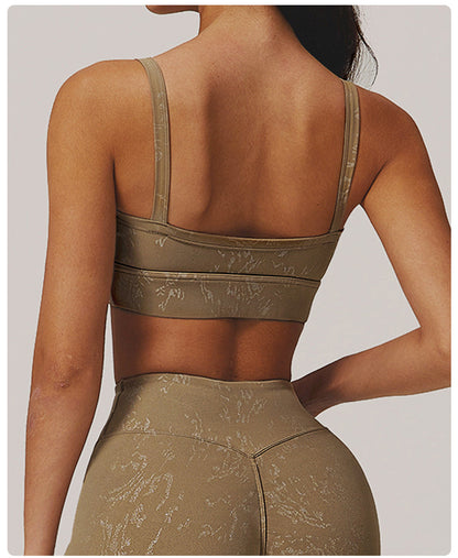 Cerisse Silver Yoga Bra