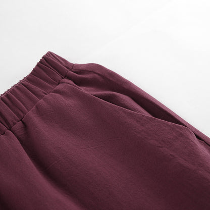 Amaranthine Cotton Linen Polo Set