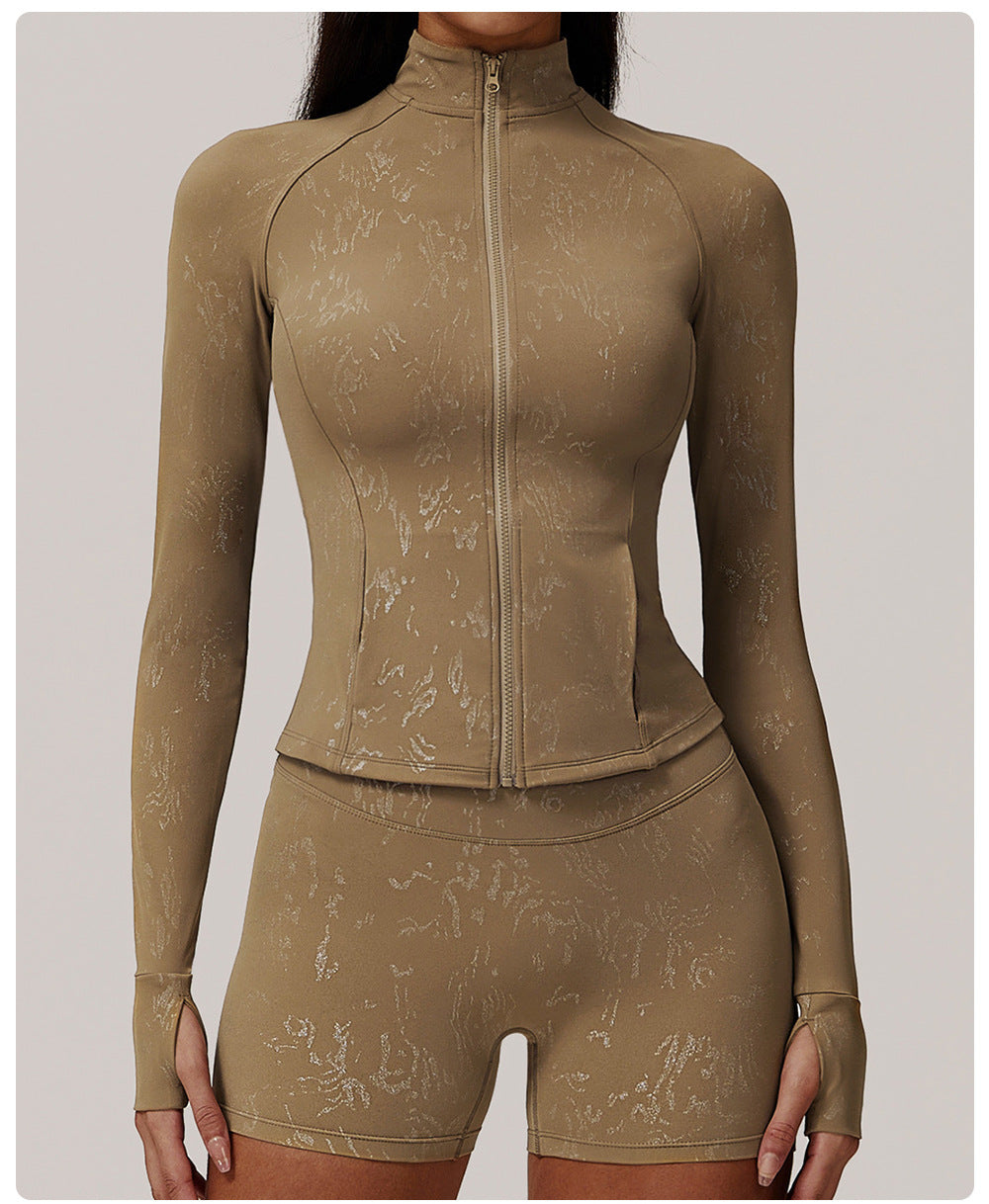 Cerisse Silver Quick Drying Running Jacket