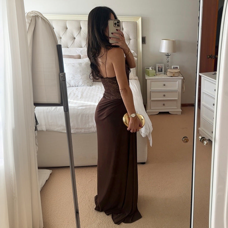Celine Strap Lace Dress
