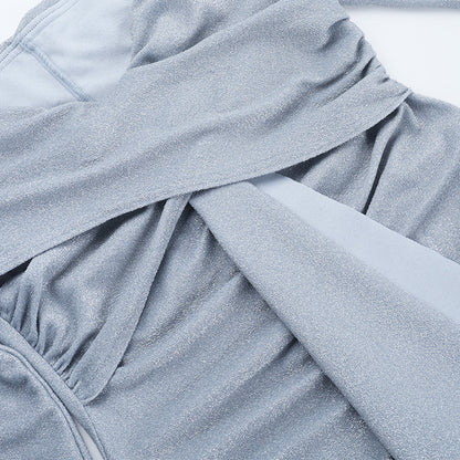 Émilara Off Shoulder Rhinestone Dress