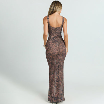 Sylvette Leopard Jumpsuit Dress