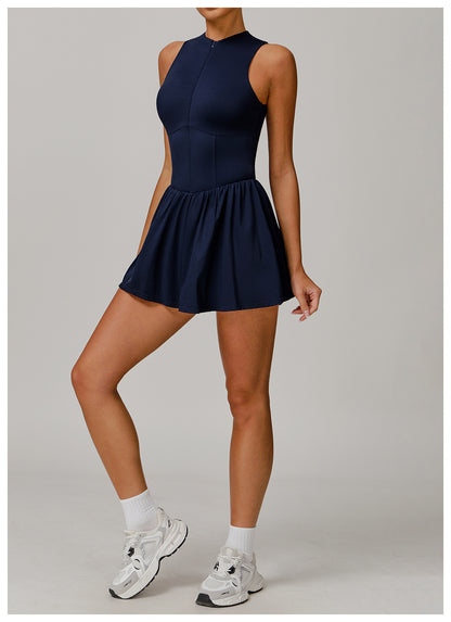Stand Collar Tennis Dress