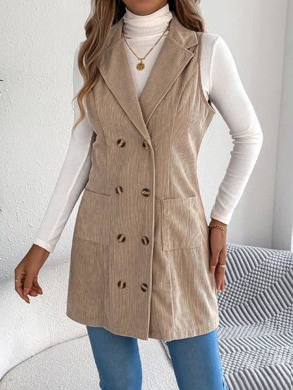Camilia Corduroy Long Vest