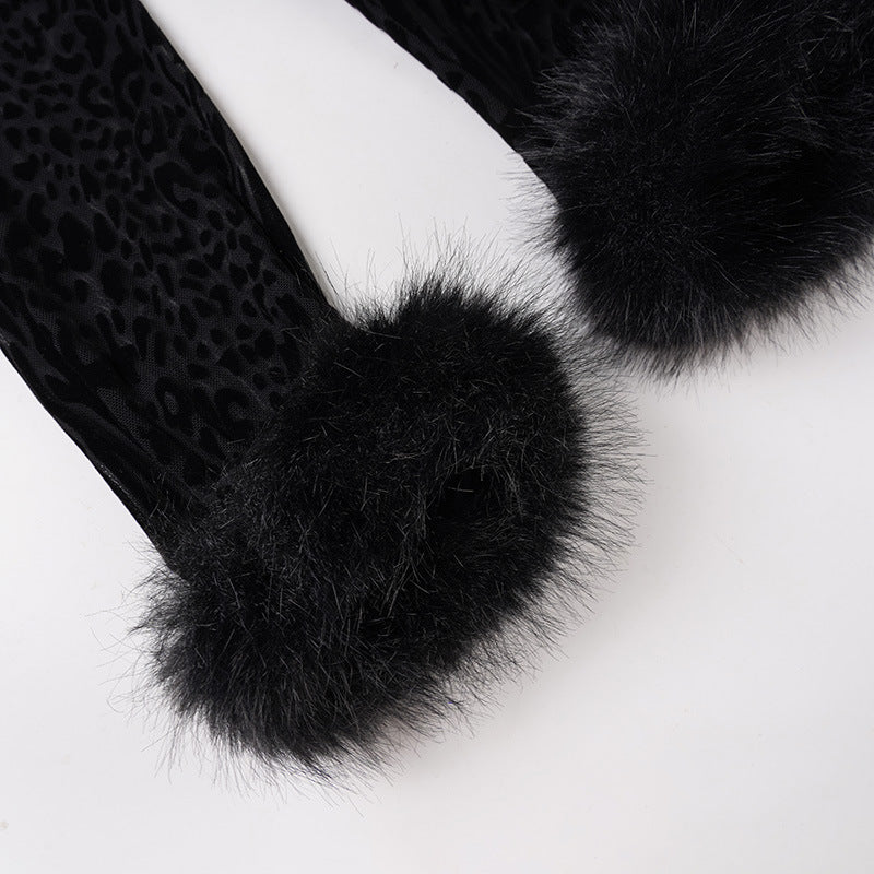 Celyne Sexy Leopard Print Cardigan & Skirt Set