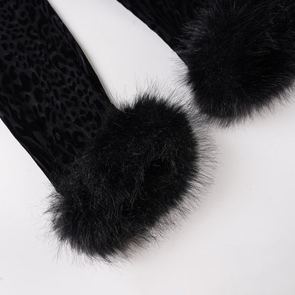 Celyne Sexy Leopard Print Cardigan & Skirt Set