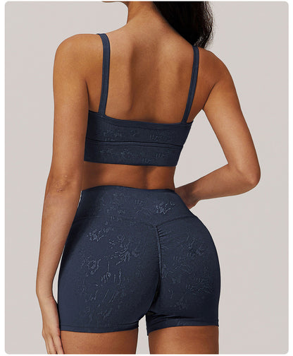 Cerisse Silver Yoga Bra