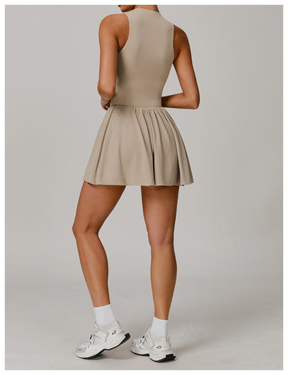Stand Collar Tennis Dress