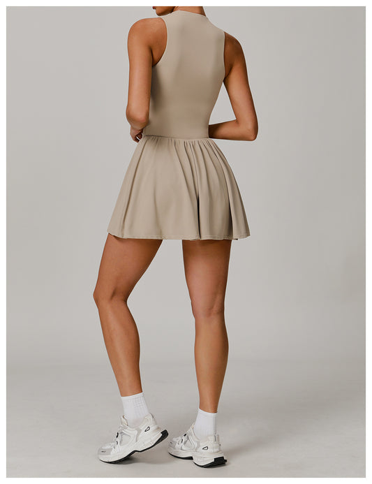 Stand Collar Tennis Dress