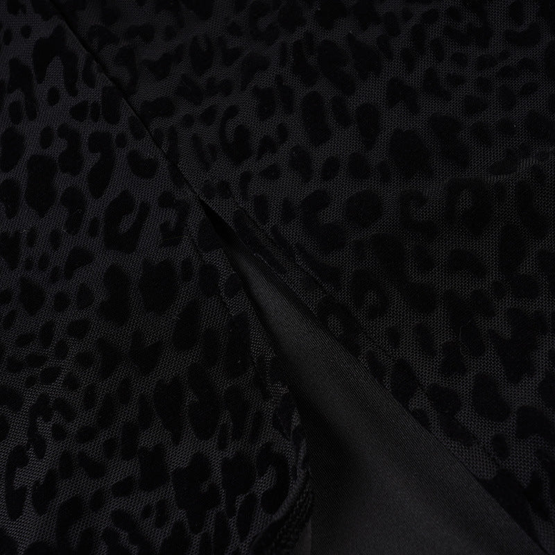 Celyne Sexy Leopard Print Cardigan & Skirt Set