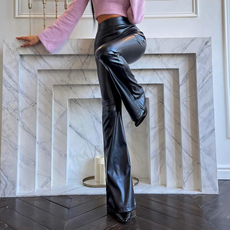 Elowira High Waist Leather Pants