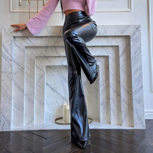 Elowira High Waist Leather Pants