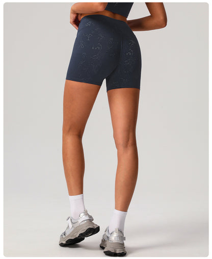 Cerisse Silver Yoga Shorts