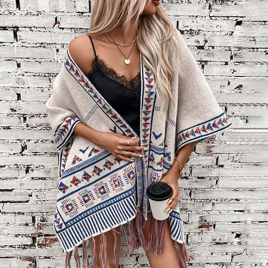 Amira Jacquard Cape
