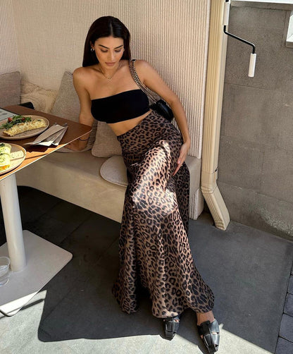 Rosamée Leopard Print Skirt