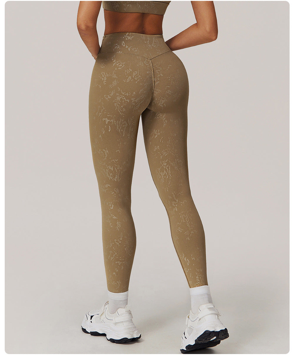 Cerisse Silver High Waist Yoga Pants