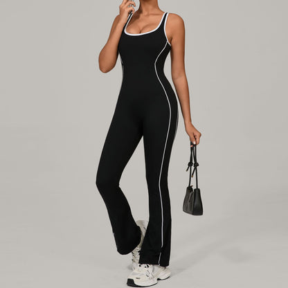 Belladine Hollow Cutout Yoga Jumpsuit