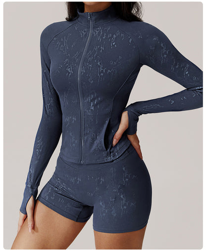 Cerisse Silver Quick Drying Running Jacket