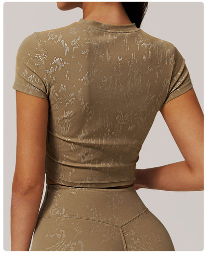 Cerisse Silver Yoga T-shirt