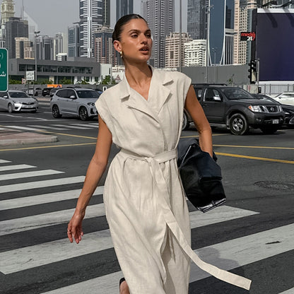 Dahlia Linen Office Dress