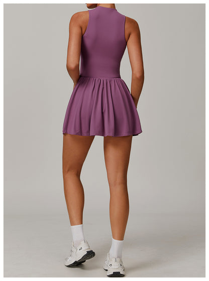 Stand Collar Tennis Dress