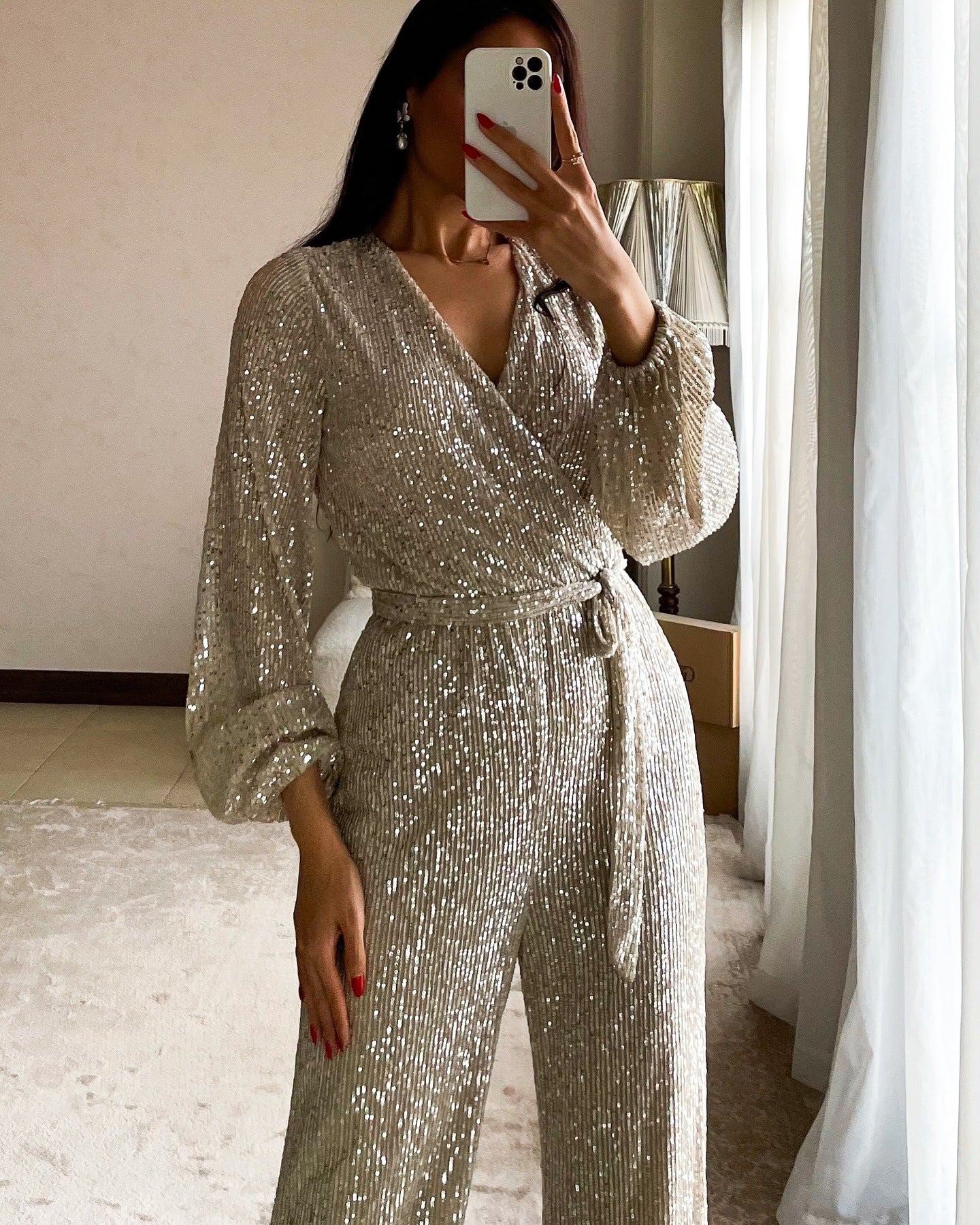 Marseillea Crystal Sequin Jumpsuit